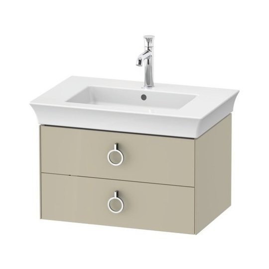 Тумба подвесная под раковину с 2-мя ящиками, 68,4 см Duravit White Tulip, серо-коричневый (WT43510H3H3) Duravit Тумбы