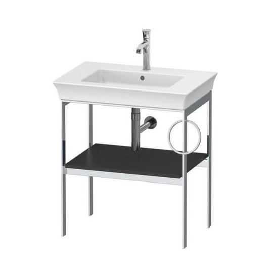 Консоль напольная 68,4 см, полотенцесушитель справа, Duravit White Tulip, графит матовый (WT4543R5858) Duravit Консоль