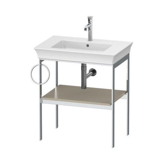 Консоль напольная 68,4 см, полотенцесушитель слева, Duravit White Tulip, серо-коричневый матовый (WT4543L6060) Duravit Консоль