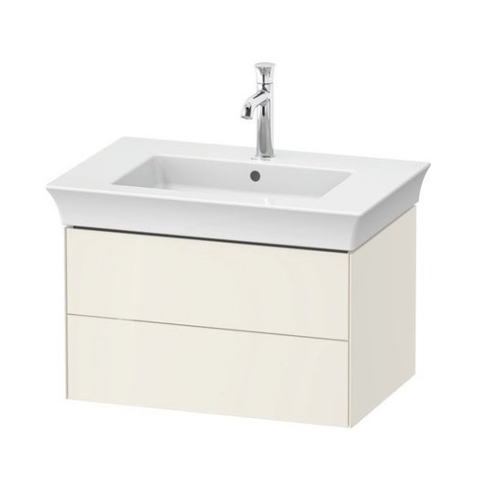 Тумба подвесная под раковину с 2-мя ящиками, 68,4 см Duravit White Tulip, скандинавский белый (WT43410H4H4) Duravit Тумбы