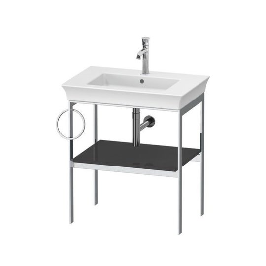 Консоль напольная 68,4 см, полотенцесушитель слева, Duravit White Tulip, графит (WT4543LH1H1) Duravit Консоль