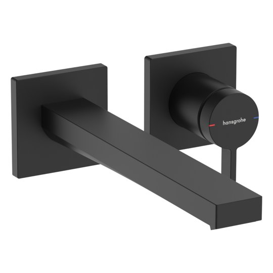 Смеситель для раковины скрытого монтажа Hansgrohe Tecturis E, черный матовый (73051670) Для раковины Черный матовый