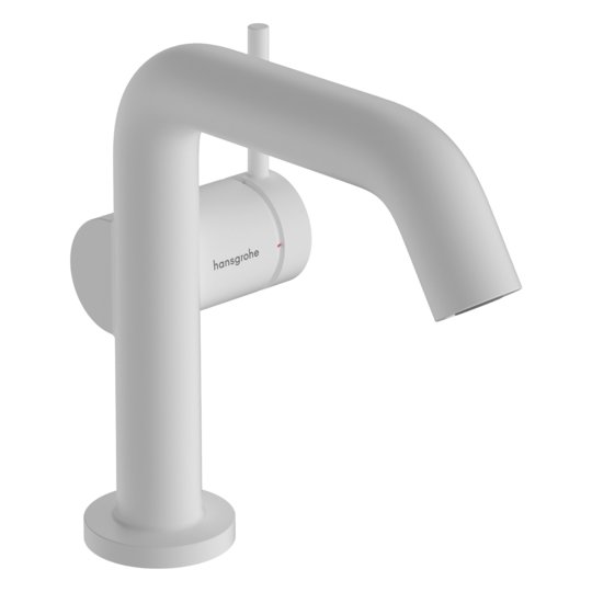 Смеситель для раковины с донным клапаном pop-up Hansgrohe Tecturis S 110 Fine CoolStart, белый матовый (73320700) Для раковины Белый матовый