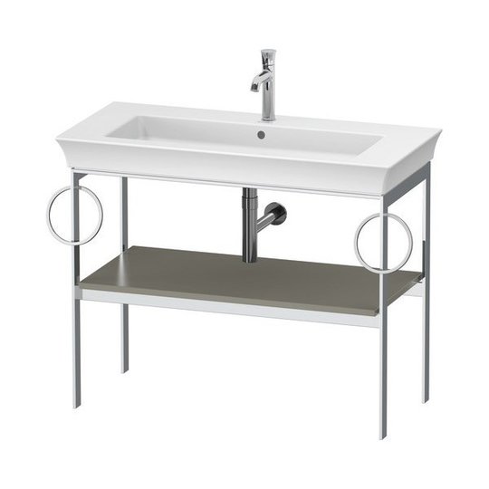 Консоль напольная 98,4 см 2 полотенцесушителя, Duravit White Tulip, серый камень матовый (WT4547B9292) Duravit Консоль