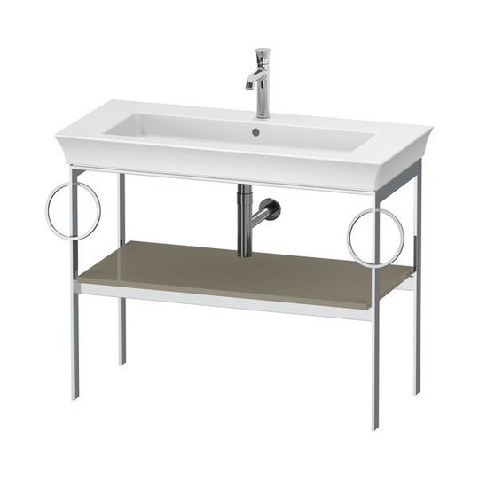 Консоль підлогова 98,4 см 2 рушникосушки, Duravit White Tulip, сірий камінь (WT4547BH2H2) Duravit Консоль