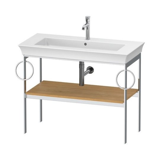 Консоль напольная 98,4 см 2 полотенцесушителя, Duravit White Tulip, дуб натуральный (WT4547BH5H5) Duravit Консоль