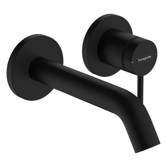 Смеситель для раковины скрытого монтажа Hansgrohe Tecturis S, черный матовый (73350670) Для раковины Черный матовый