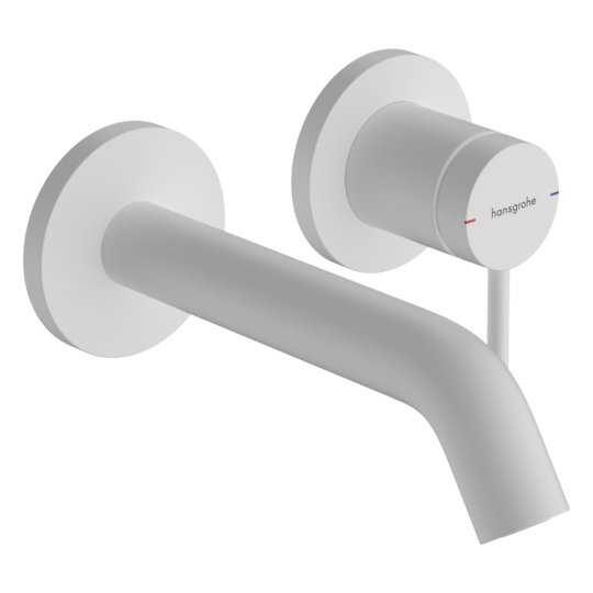Смеситель для раковины скрытого монтажа Hansgrohe Tecturis S, белый матовый (73350700) Для раковины Белый матовый