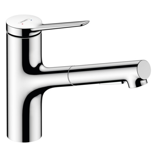 Смеситель для кухни с выдвижным изливом sBox Hansgrohe Zesis M33 150, хром (74821000) Для кухни Хром