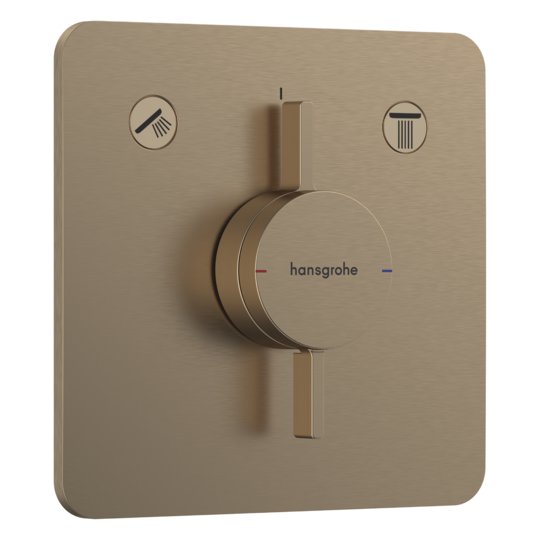 Смеситель скрытого монтажа для душа Hansgrohe DuoTurn Q, бронза (75414140) Для душа Бронза