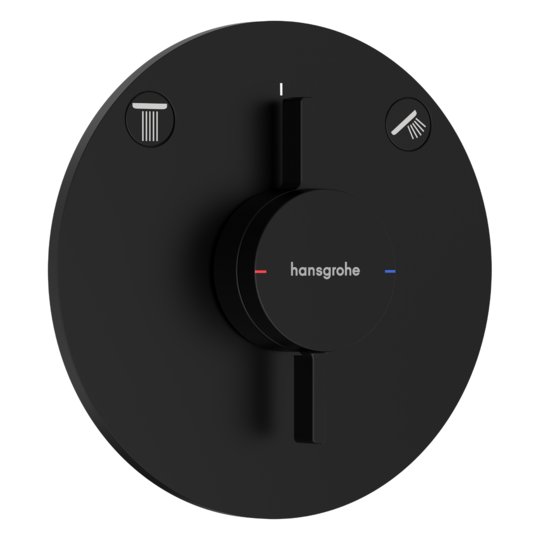 Змішувач прихованого монтажу для душу Hansgrohe DuoTurn S, чорний матовий (75418670) Для душа Чорний матовий