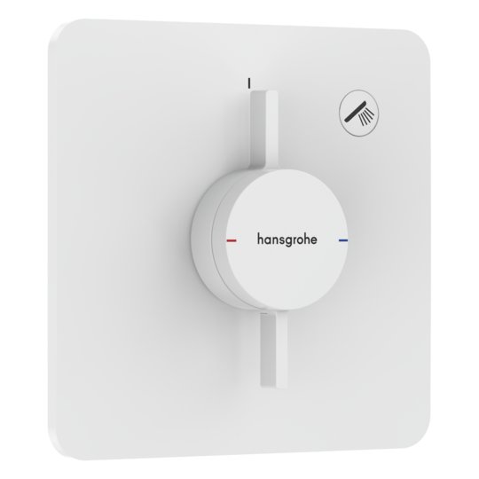 Смеситель скрытого монтажа для душа Hansgrohe DuoTurn Q, белый матовый (75614700) Для душа Белый матовый