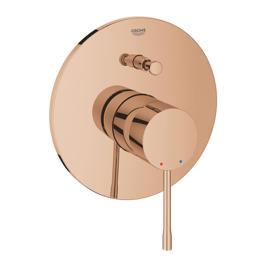 Смеситель для душа скрытого монтажа Grohe Essence New, теплый закат глянцевый (19285DA1) Для ванны, Для душа Медь