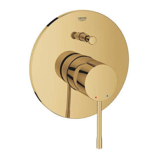 Смеситель для душа скрытого монтажа Grohe Essence New, холодный рассвет глянцевый (19285GL1) Для ванны, Для душа Золото, Латунь