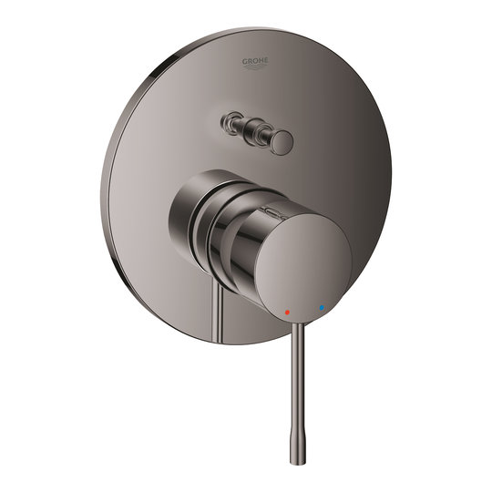 Смеситель для душа с переключателем на 2 потребителя Grohe Essence New, темный графит глянцевый (24167A01) Для ванны, Для душа Графит, Черный, Черный глянцевый 