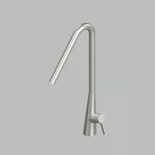 Смеситель для кухни с поворотным изливом Quadro Design Inox, нерж. сталь (360.1 AS) Для кухни Нерж. сталь