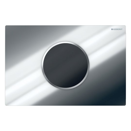 Клавиша смыва питание от батареи Geberit Sigma10, хром глянцевый (115.908.KH.6) Электронная Для унитазов Электронная