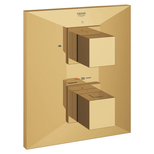 Термостатический смеситель на 2 потребителя Grohe Allure Brilliant, холодный рассвет (19792GL0) Для ванны, Для душа Латунь