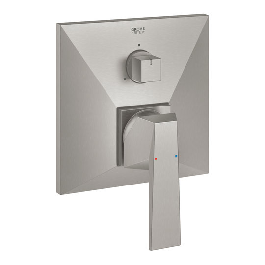 Смеситель для душа с переключателем на 3 положения Grohe Allure Brilliant, нержавеющая сталь (24099DC0) Для ванны, Для душа Нерж. сталь