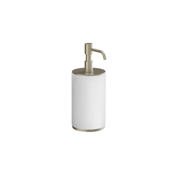 Дозатор жидкого мыла Gessi Habito, белый-никель матовый (66437-149) Дозаторы жидкого мыла Gessi