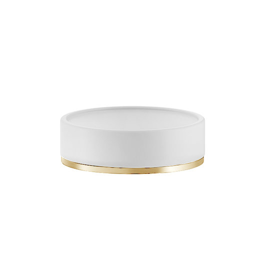 Мыльница Gessi Habito, белый-золото (58525-246) Мыльницы Gessi