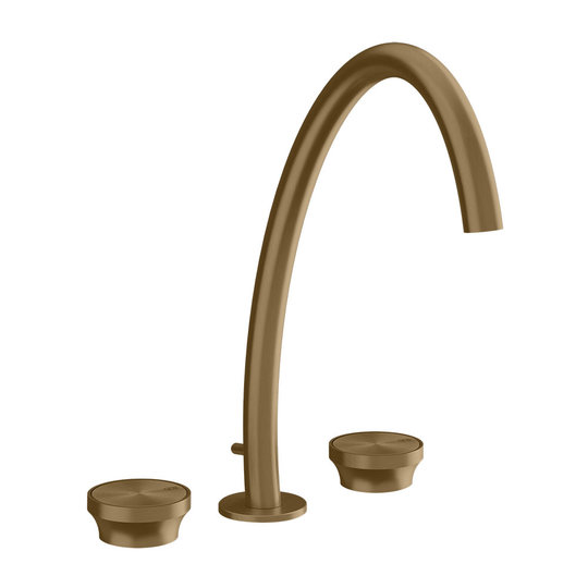 Смеситель для раковины 362 мм с донным клапаном Gessi Origini, матовая латунь (66015-727) Для раковины Матовая латунь