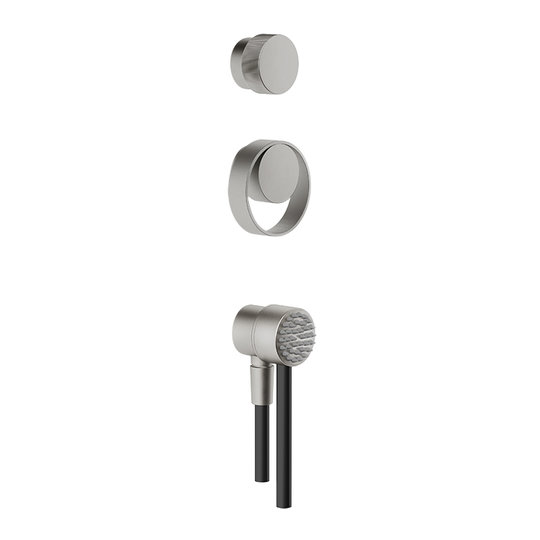 Комплект вентилей с ручным душем для душевой штанги Gessi Outdoor G02, нерж. сталь (63214-239) Gessi Коллекция Outdoor G02 