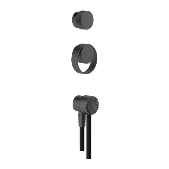 Комплект вентилей с ручным душем для душевой штанги Gessi Outdoor G02, черный (63214-299) Gessi Коллекция Outdoor G02 