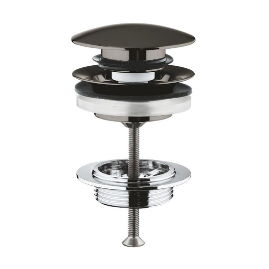 Донный клапан Grohe, графит (65807AL0) Push-open Для раковин 