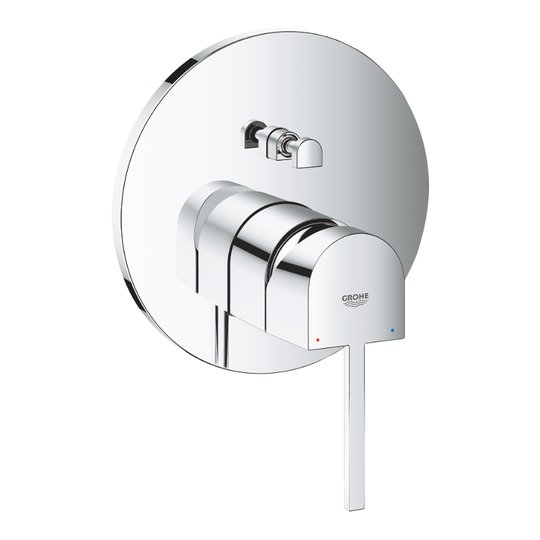 Смеситель с переключателем на 2 положения Grohe Plus, хром (24060003) Для ванны, Для душа Хром