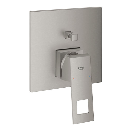 Смеситель для душа на 2 потребителя Grohe Eurocube, нержавеющая сталь (24062DC0) Для ванны, Для душа Нерж. сталь