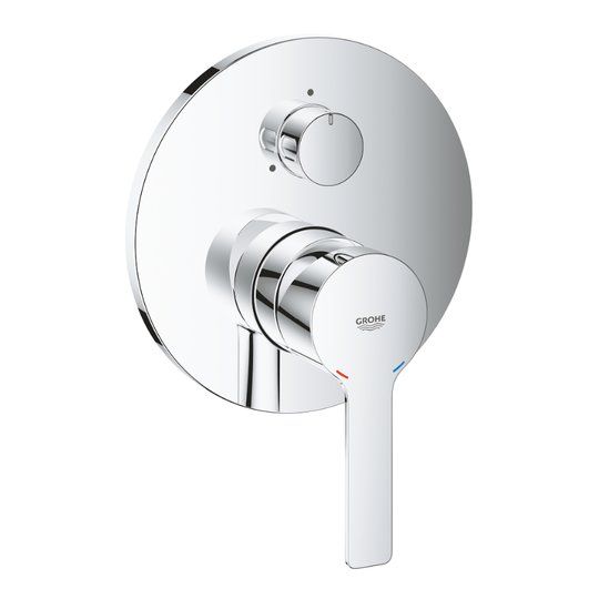 Змішувач з перемикачем на 3 положення Grohe Lineare, хром (24095001) Для ванни, Для душа Хром