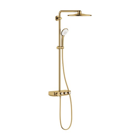 Душевая стойка с термостатом Grohe Euphoria SmartControl System 310, холодный рассвет матовый (26507GN0) Душевые стойки Золото матовый