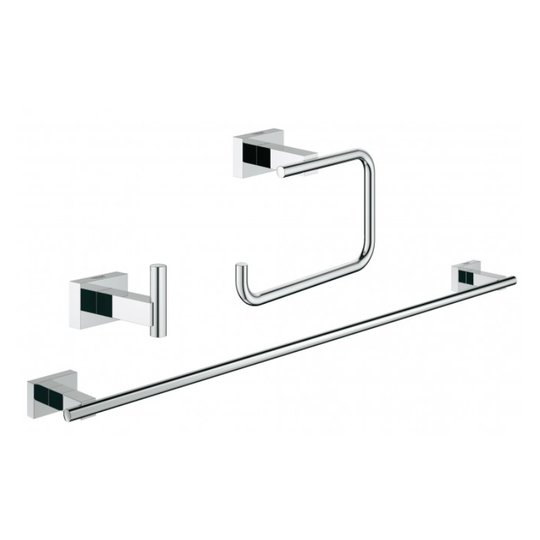 Набор аксессуаров для ванной комнаты Grohe Essentials Cube, хром (40777001) Бумагодержатели, Крючки для халатов и полотенец, Полотенцедержатели Grohe