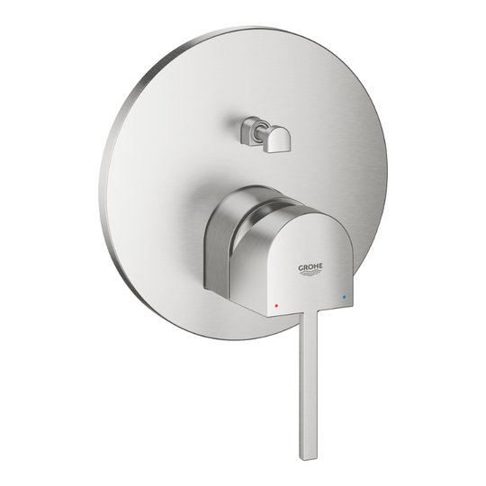 Смеситель с переключателем на 2 положения Grohe Plus, суперсталь (24060DC3) Для ванны, Для душа Нерж. сталь