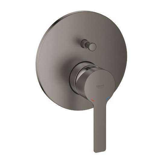 Змішувач з перемикачем на 2 положення Grohe Lineare, графіт матовий (24064al1) Для ванни, Для душа Графіт матовий