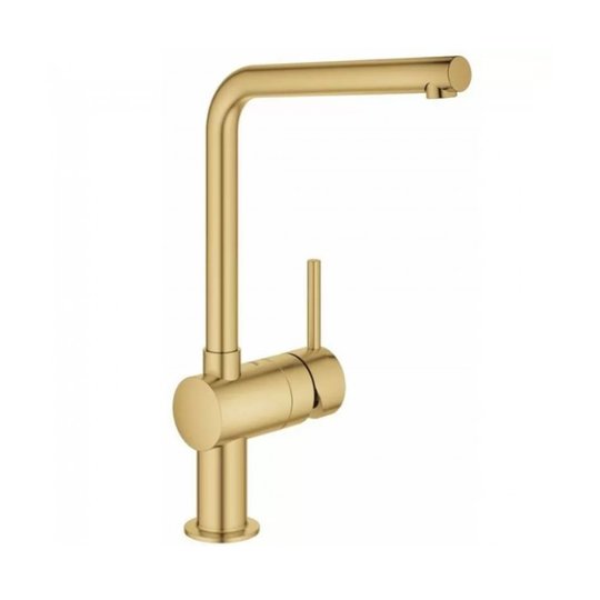 Смеситель однорычажный для мойки Grohe Minta, холодный рассвет матовый (31375GN0) Для кухни Золото матовый