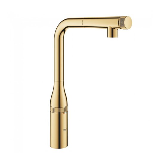 Смеситель для кухонной мойки Grohe Essence SmartControl, холодный рассвет (31615GL0) Для кухни Золото