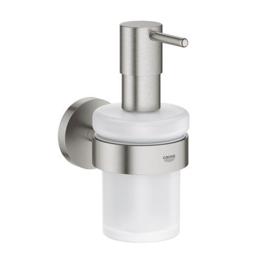 Дозатор жидкого мыла с настенным держателем Grohe Essentials, суперсталь (40448DC1) Дозаторы жидкого мыла Grohe