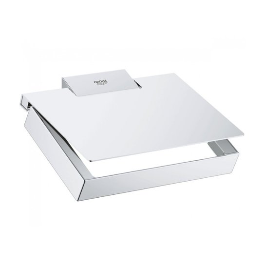 Бумагодержатель с крышкой Grohe Selection Cube, хром (40781000) Бумагодержатели Grohe