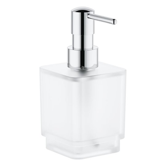 Дозатор для рідкого мила Grohe Selection Cube, хром / матове скло (40805000) Дозатори рідкого мила Grohe