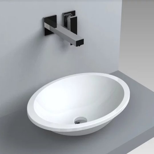 Раковина вбудована Fancy Marble Pat 500, білий матовий (3305103) Вбудовувані зверху 