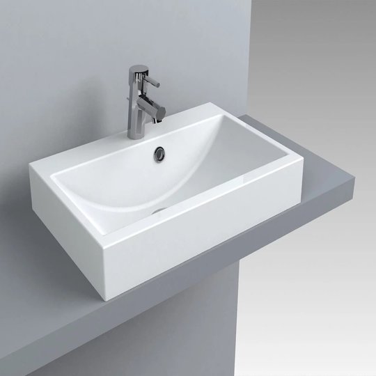 Раковина накладная Fancy Marble UM 550, белый (1005101) На столешницу Прямоугольные
