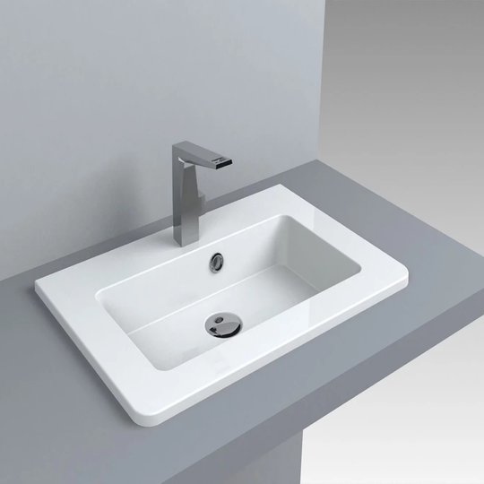 Раковина вбудована Fancy Marble Annabelle 600, білий матовий (4006103) Вбудовувані зверху 