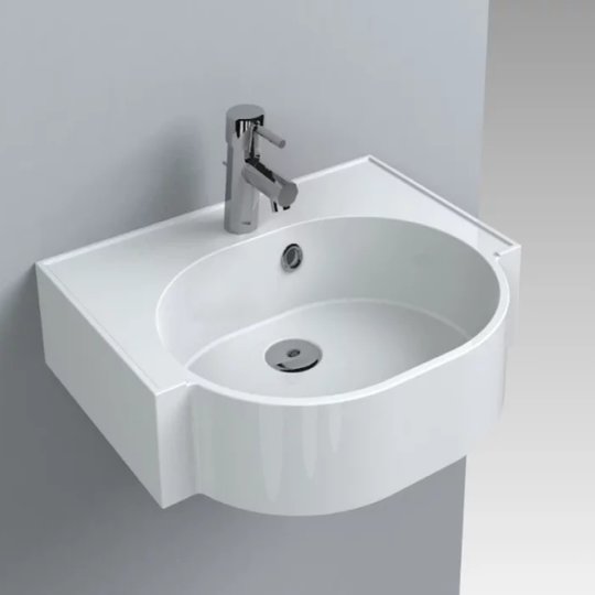 Раковина накладна Fancy Marble Comfort 512, білий матовий (905103) На стільницю, Підвісні 