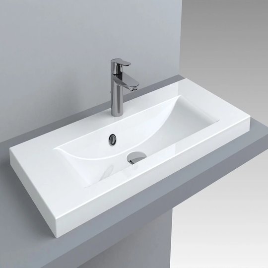 Раковина вбудована Fancy Marble Selina 800, білий (5208101) Вбудовувані зверху 