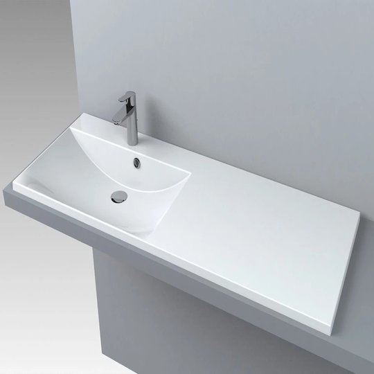 Раковина вбудована Fancy Marble Amelia 1245L, білий (0712301) Вбудовувані зверху 