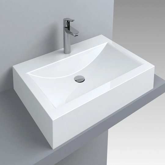 Раковина накладна Fancy Marble Lily 700, білий (4207101) На стільницю, Підвісні 