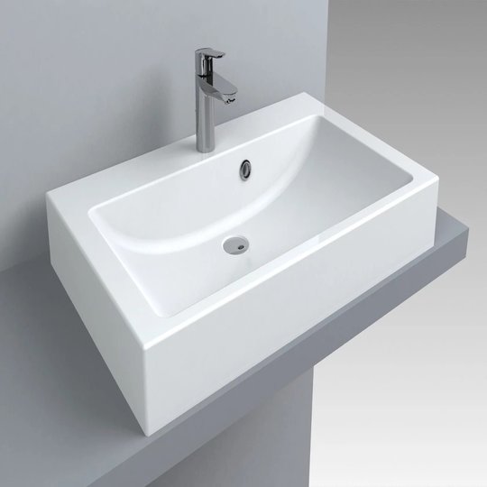 Раковина накладна Fancy Marble Nicole 750, білий матовий (3207103) На стільницю, Підвісні 
