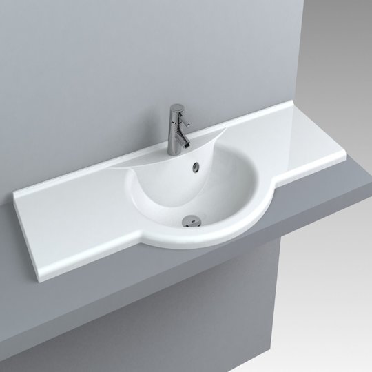 Раковина вбудована Fancy Marble Anna 1200, білий матовий (1512103) Вбудовувані зверху 